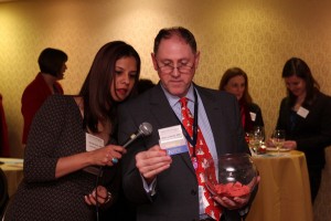 Ned Lundquist, ABC, does the raffle honors as I look on