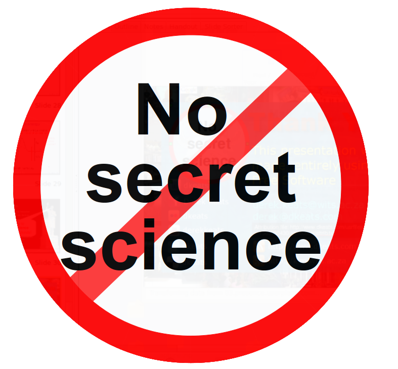 no secret science