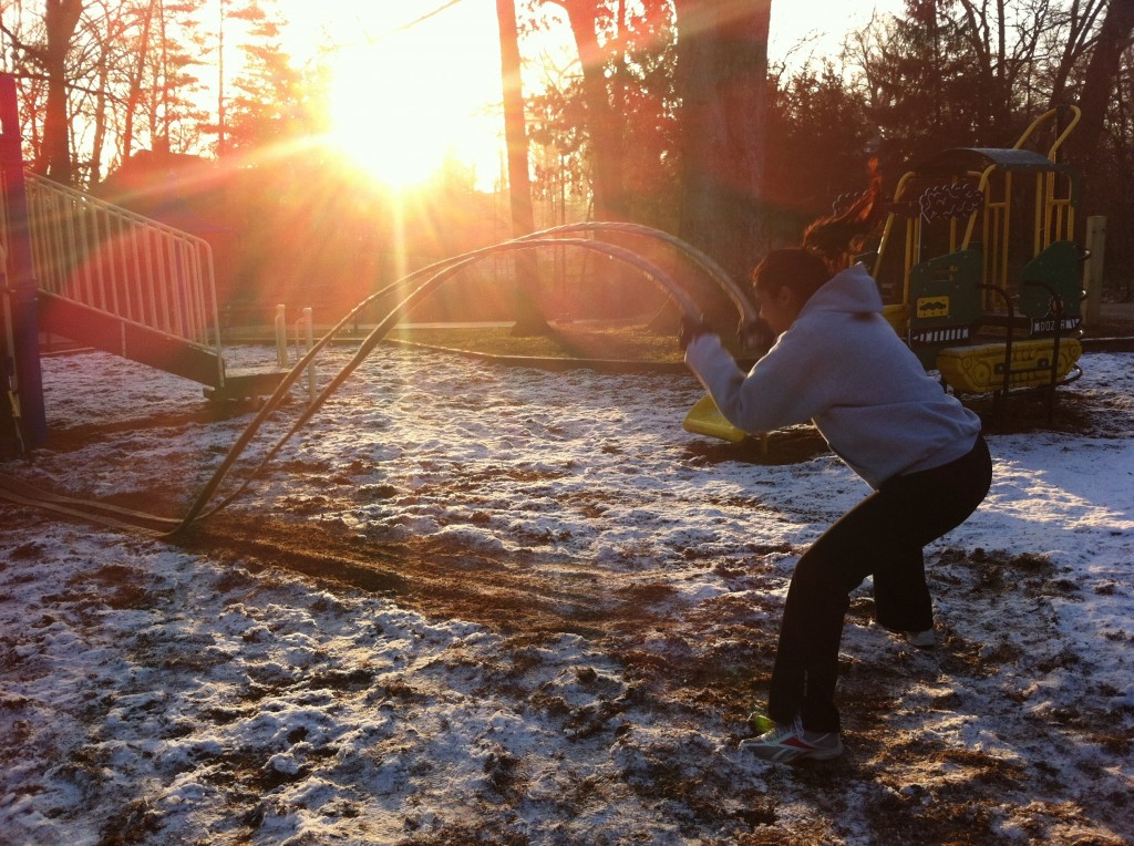 Firehose power slam in the snow