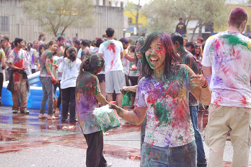 Holi being celebrated at Berkeley