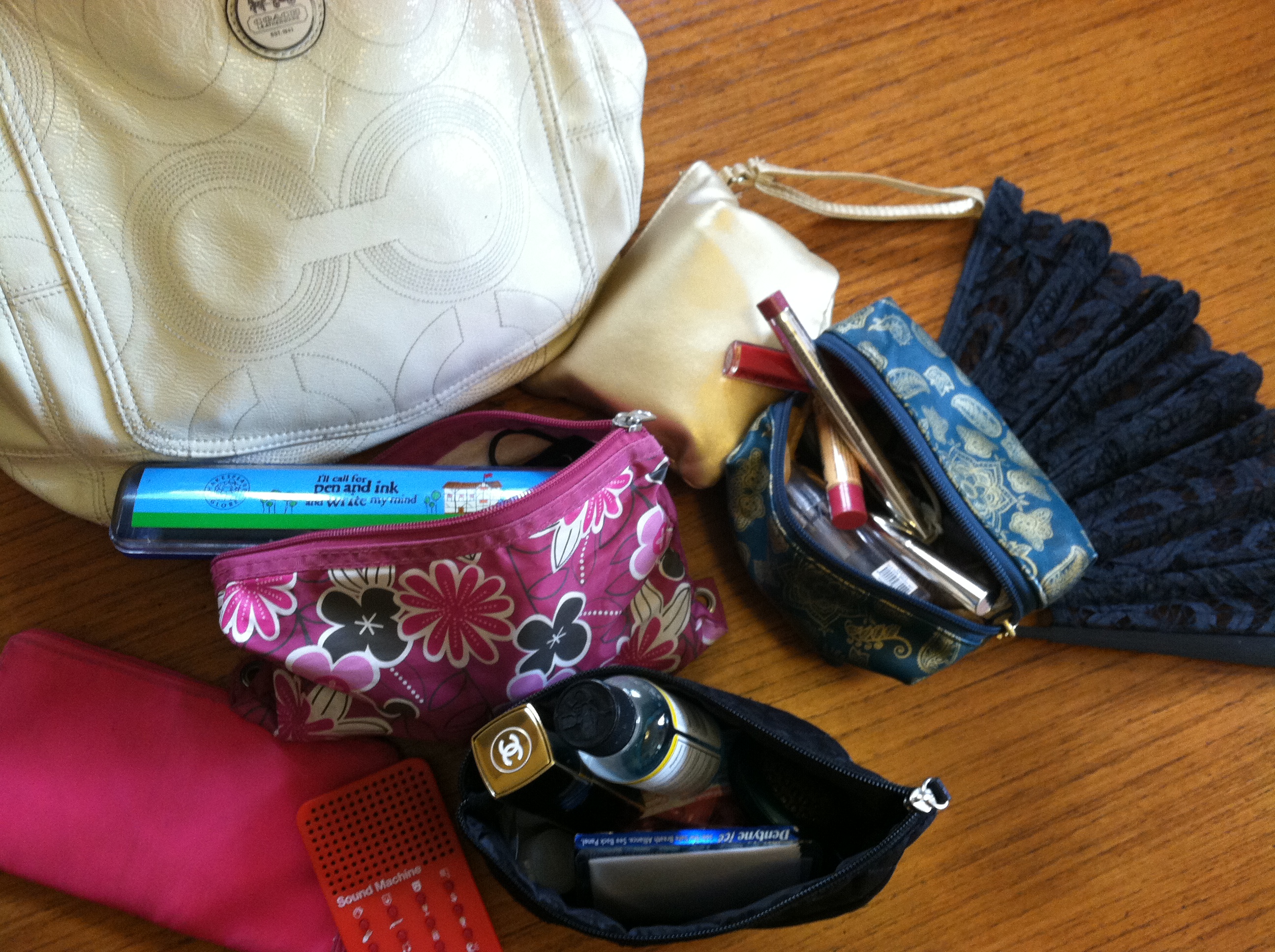 the contents of a PR pro's handbag