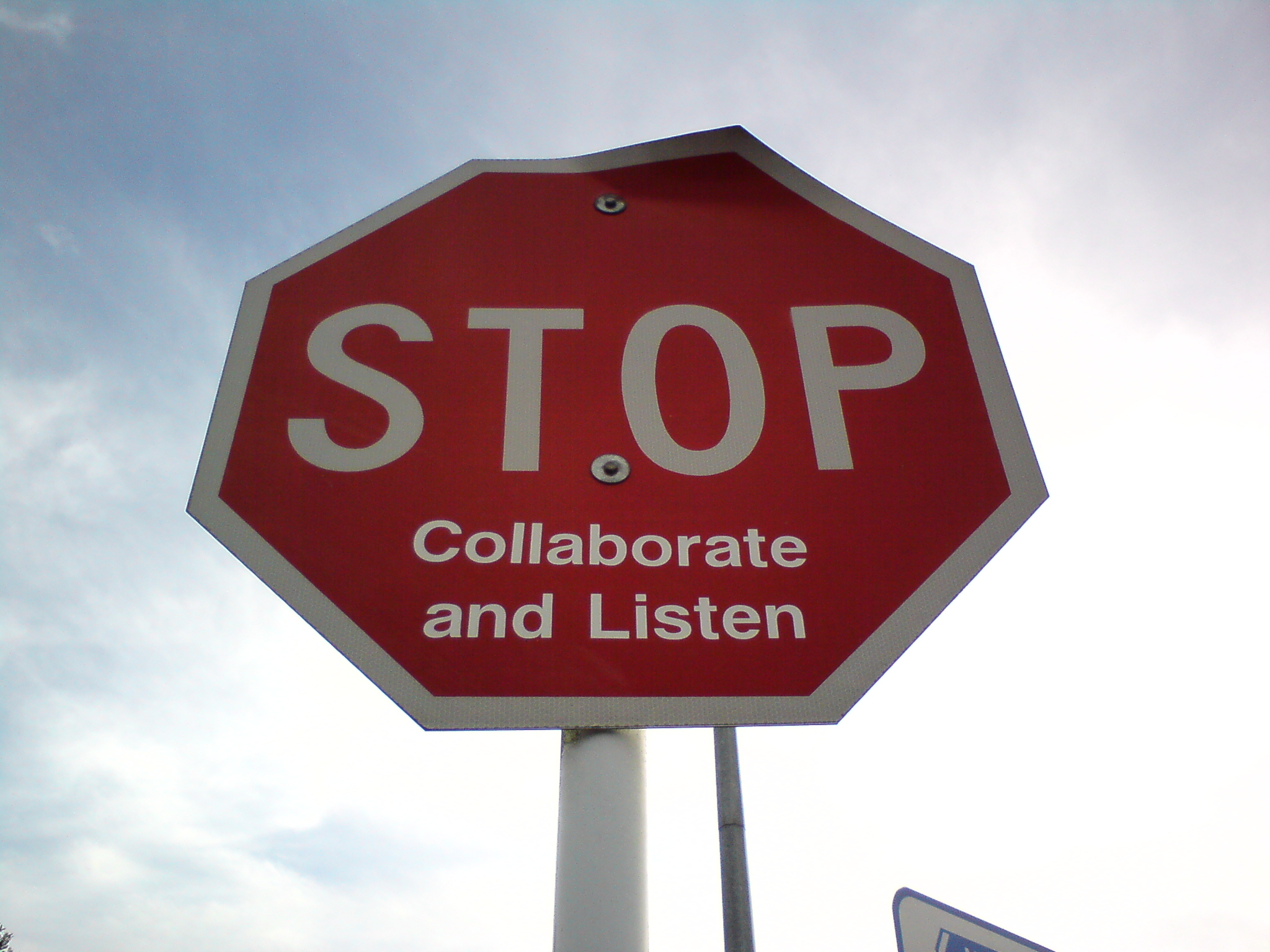 stop collaborate listen stop sign