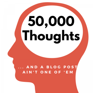 graphic of 50,000 thoughts in the brain