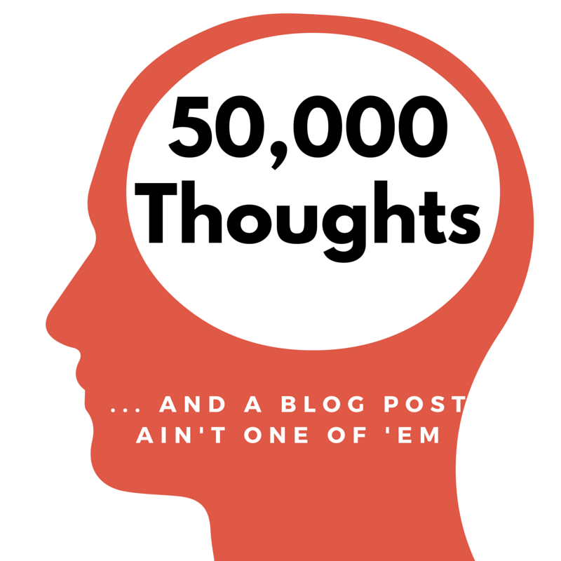 graphic of 50,000 thoughts in the brain