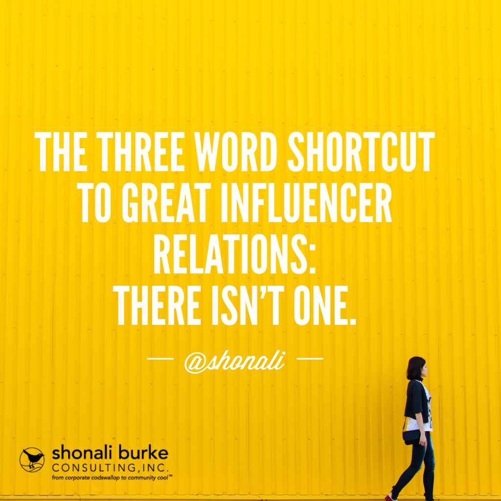 three word shortcut to influencer relations