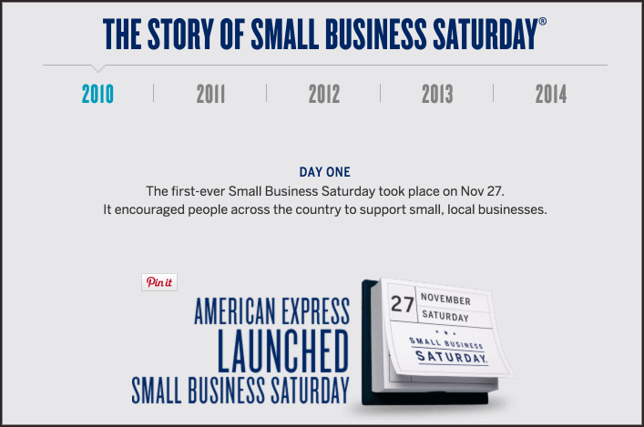 Story of Small Business Saturday (AMEX)