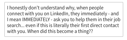 LinkedIn question