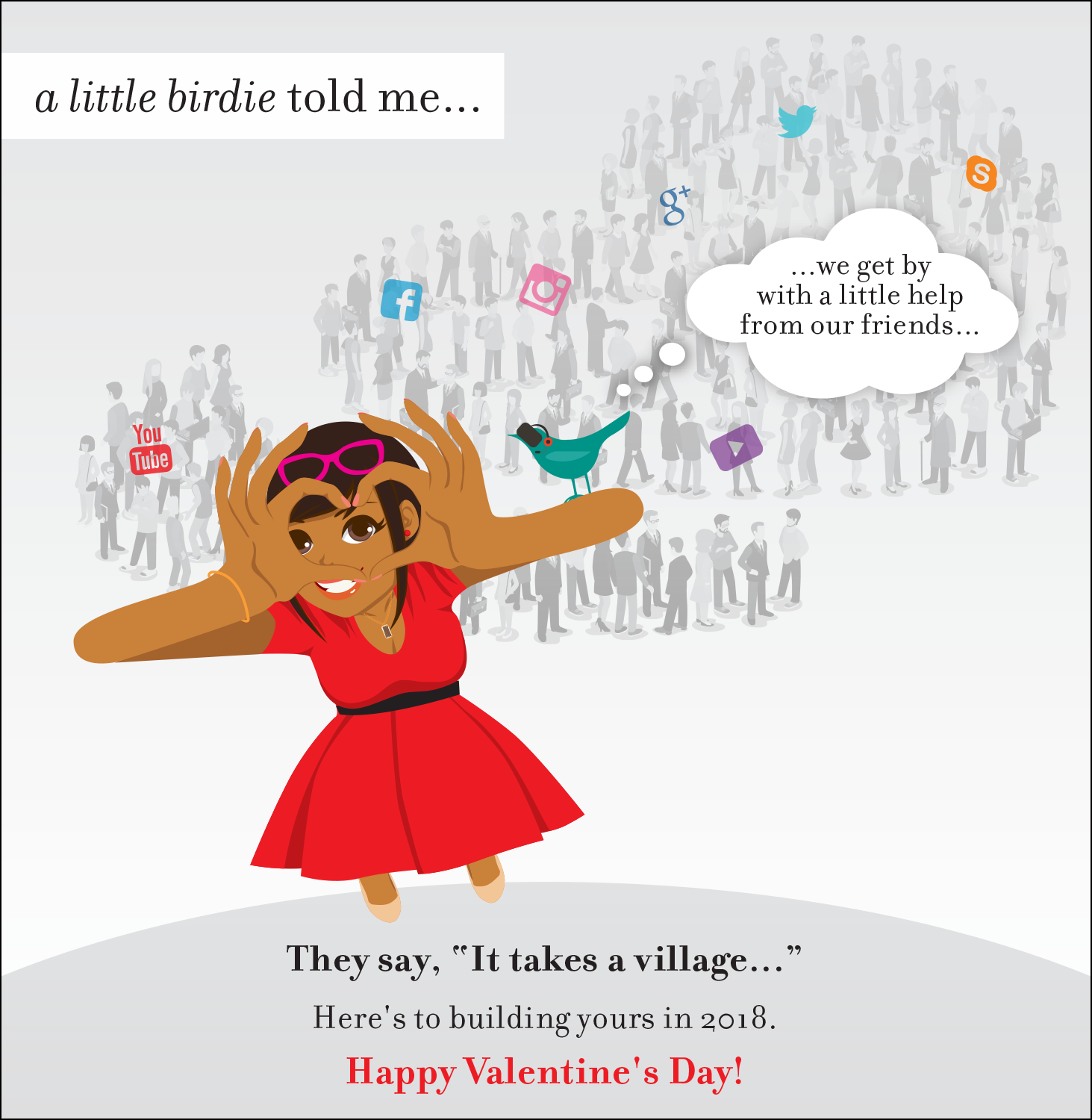Valentine's Day e-card from Shonali and the Birdie