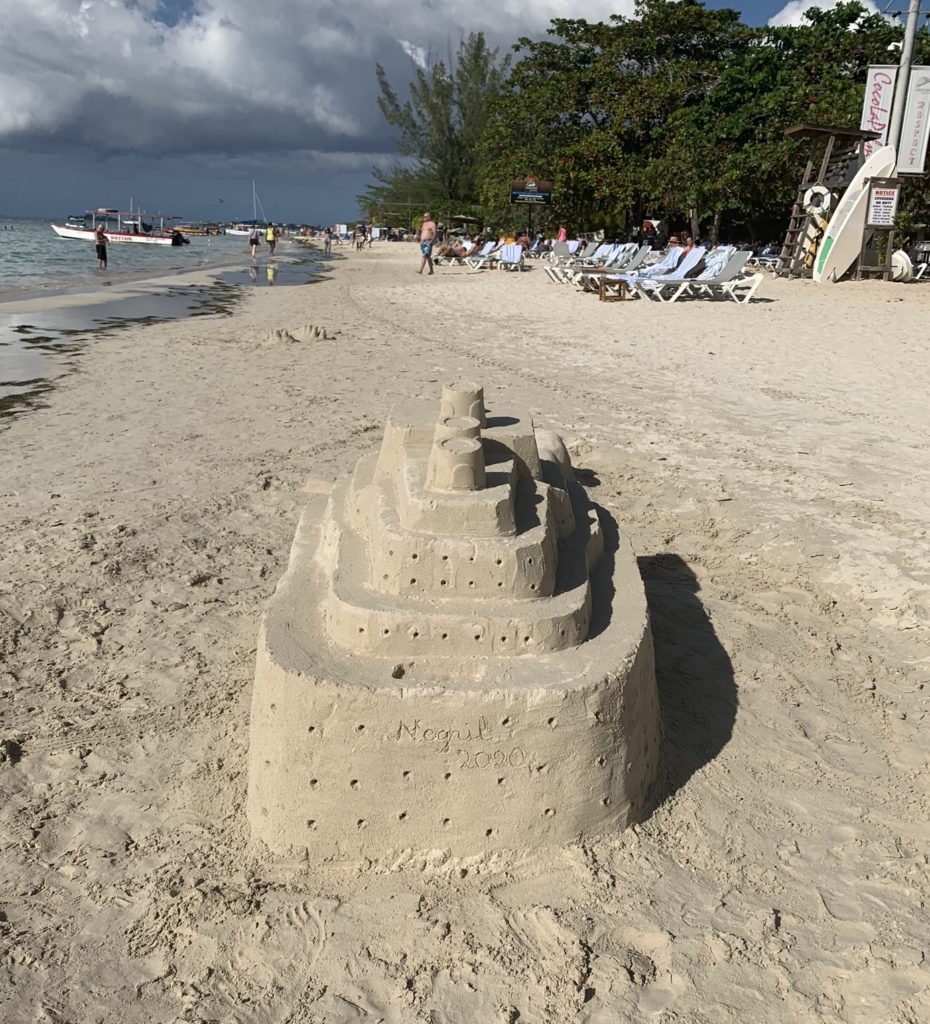 sandcastle in Negril