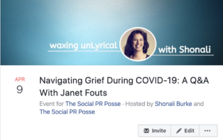 event header for Facebook Live with Janet Fouts